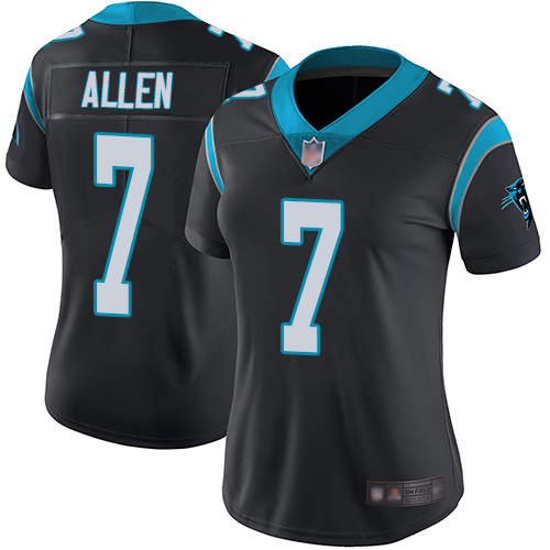 Carolina Panthers Limited Black Women Kyle Allen Home Jersey NFL Football #7 Vapor Untouchable
